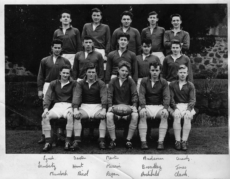 1st XV 59~60.jpg - photo of the team taken before the Holy Cross game